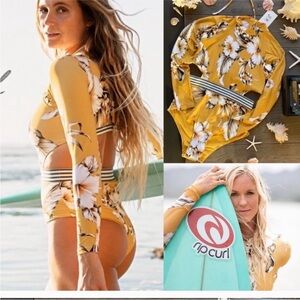 Rip Curl Floral Long Sleeve Swimsuit